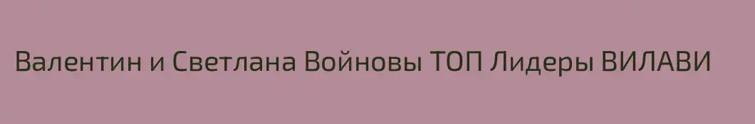 Валентин и Светлана Войновы ТОП Лидеры ВИЛАВИ